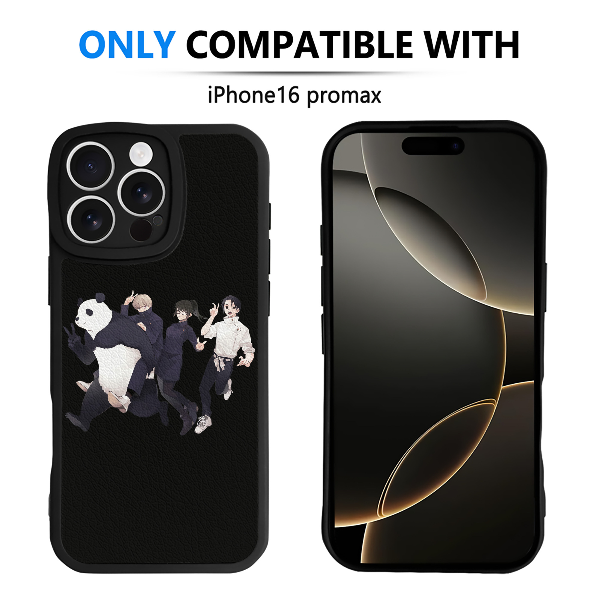 （画像用） 呪術廻戦 Jujutsu Kaisen 【iPhone 16シリーズ対応】シリコンスマホケース（レザー調） 材質：シリコン
